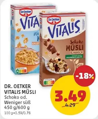 PENNY Dr. oetker vitalis müsli Angebot