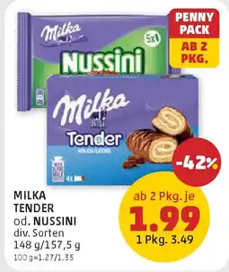 PENNY Milka tender od. nussini Angebot