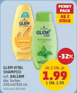 PENNY Glem vital shampoo od. balsam Angebot