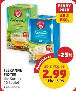 PENNY Teekanne fix tee Angebot
