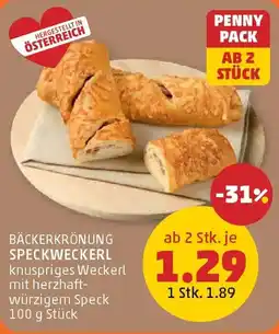 PENNY Bäckerkrönung speckweckerl Angebot
