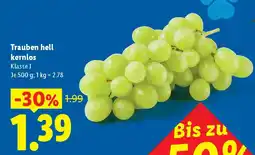 Lidl Trauben hell kernlos Angebot