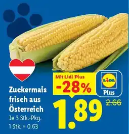 Lidl Zuckermais frisch aus österreich Angebot