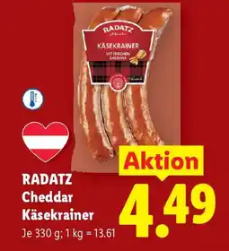 Lidl Radatz cheddar käsekrainer Angebot