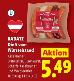 Lidl Radatz die 5 vom würstelstand Angebot