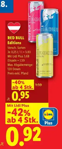 Lidl Red bull editions Angebot