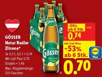 Gösser natur radler zitrone