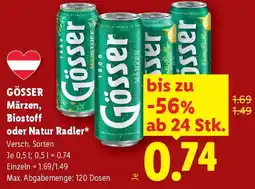 Lidl Gösser märzen biostoff oder natur radler Angebot