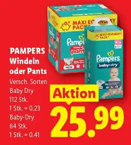 Lidl Pampers windeln oder pants Angebot