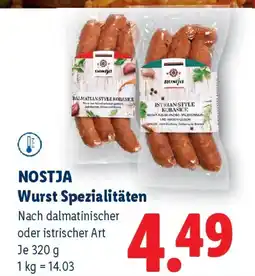 Lidl Nostja wurst spezialitäten Angebot