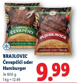 Lidl Brajlovic ćevapčići oder hamburger Angebot