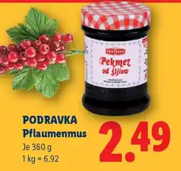 Lidl Podravka pflaumenmus Angebot