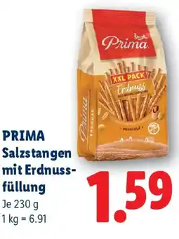 Lidl Prima salzstangen mit erdnuss füllung Angebot