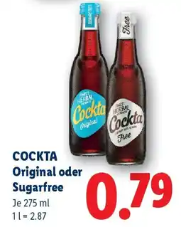 Lidl Cockta original oder sugarfree Angebot