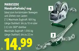 Lidl Parkside handseilwinde zug Angebot