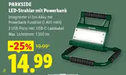 Lidl Parkside led strahler mit powerbank Angebot
