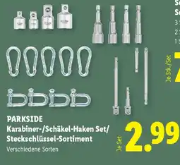 Lidl Parkside karabiner schäkel haken set steckschlüssel-sortiment Angebot