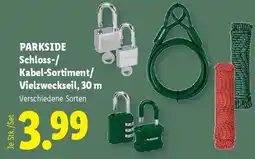 Lidl PARKSIDE Schlos Kabel-Sortiment Vielzweckseil Angebot