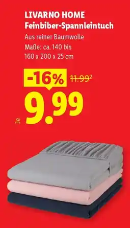 Lidl Livarno home feinbiber spannleintuch Angebot