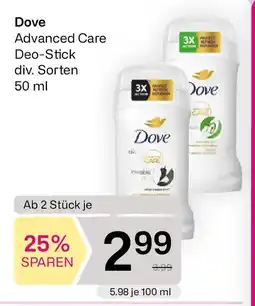 Bipa Dove Advanced Care Deo-Stick Angebot