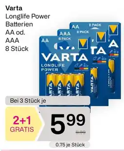 Bipa Varta Longlife Power Batterien Angebot