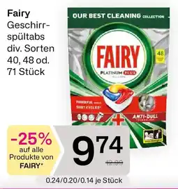 Bipa Fairy Geschirr- spültabs Angebot