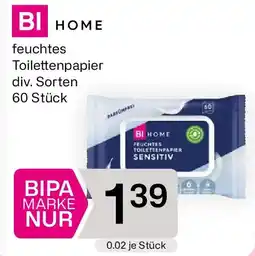 Bipa BI HOME feuchtes Toilettenpapier Angebot