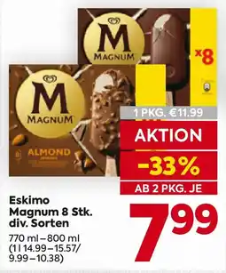 Billa Eskimo Magnum 8 Stk. div. Sorten Angebot