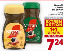 Billa Nescafé Classic div. Sorten Angebot