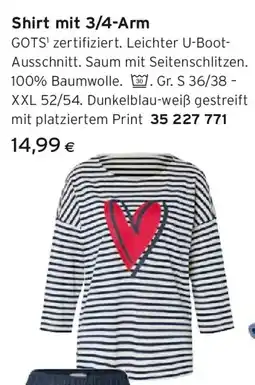 Tchibo Eduscho Shirt mit 3/4-Arm Angebot