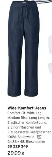 Tchibo Eduscho Wide-Komfort-Jeans Comfort Fit. Wide Leg Angebot