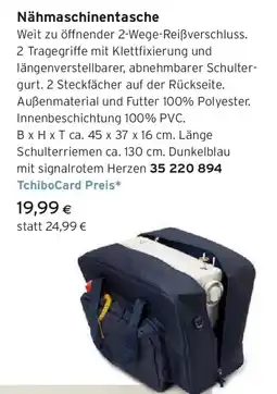 Tchibo Eduscho Nähmaschinentasche Angebot