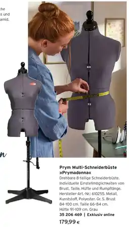 Tchibo Eduscho Prym Multi-Schneiderbüste Prymadonna Angebot