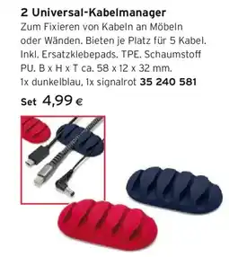 Tchibo Eduscho 2 Universal-Kabelmanager Angebot