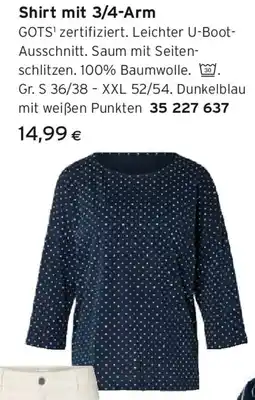 Tchibo Eduscho Shirt mit 3/4-Arm Angebot