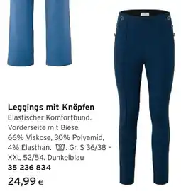 Tchibo Eduscho Leggings mit Knöpfen Angebot