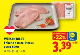 Lidl Wiesentaler frische karree steaks extra dünn Angebot