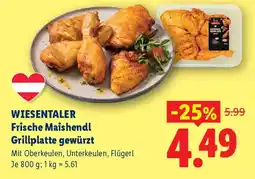 Lidl Wiesentaler frische maishendl grillplatte gewürzt Angebot