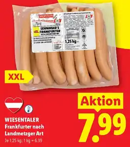 Lidl Wiesentaler frankfurter nach landmetzger art Angebot