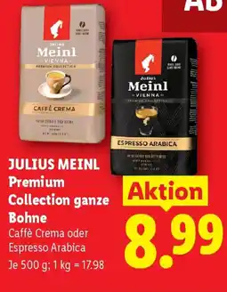 Lidl Julius meinl premium collection ganze bohne Angebot