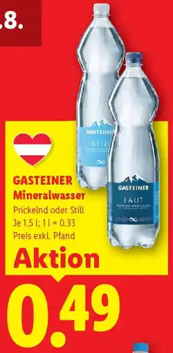 Lidl Gasteiner mineralwasser Angebot