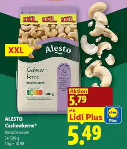 Lidl Alesto cashewkerne Angebot