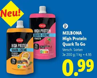 Lidl Milbona high protein quark to go Angebot