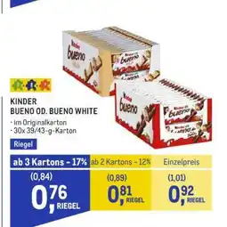 Metro Kinder Bueno od. Bueno White Angebot