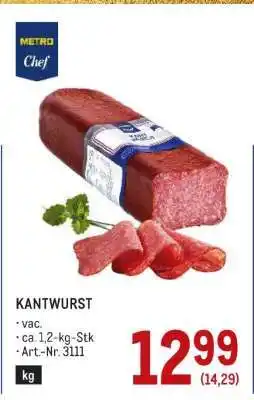 Metro Kantwurst Angebot