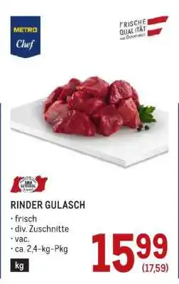 Metro Rinder Gulasch Angebot