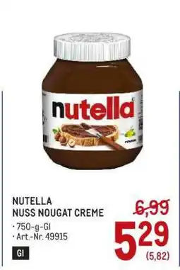 Metro Nutella Angebot