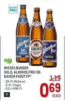 Metro WIESELBURGER GOLD, ALKOHOLFREI OD. KAISER FASSTYP I Angebot