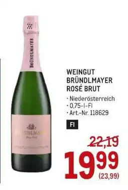 Metro WEINGUT BRÜNDLMAYER ROSÉ BRUT Angebot
