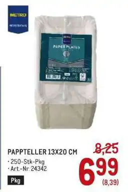 Metro PAPPTELLER 13X20 CM Angebot